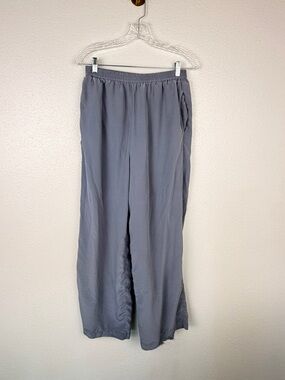 100% Silk Pants August Silk S Wide Straight Leg Loungewear Vacation Casual Light